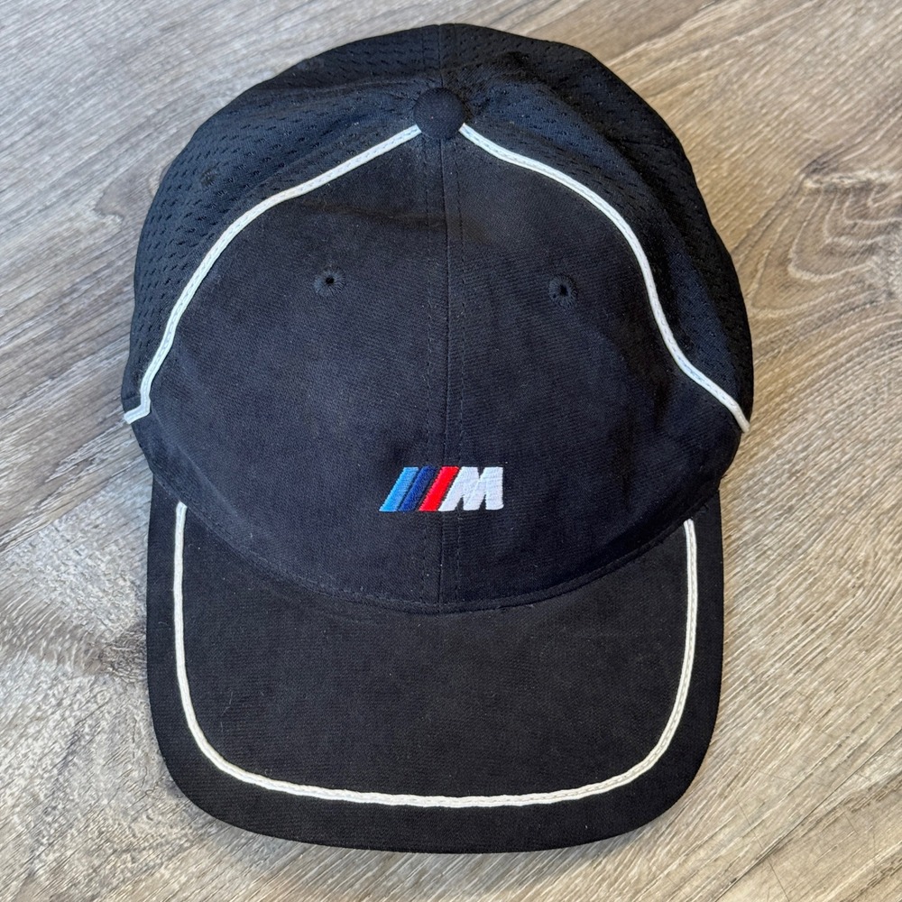 BMW Lifestyle M Series Black Mesh Back Adjustable Baseball Cap Hat